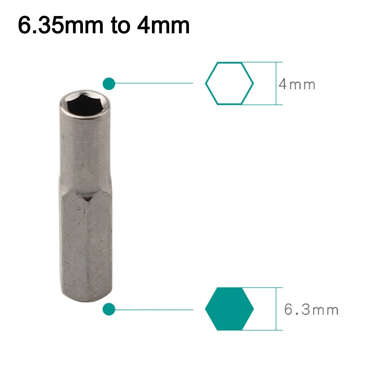 1/2pcs 6.35mm To 4mm Hex Transducer Adapter Socket Magnetic For Screwdriver Drill Bits Repair Mobile Phone Camera Computer Oasis Select 6.35mm to 4mm
