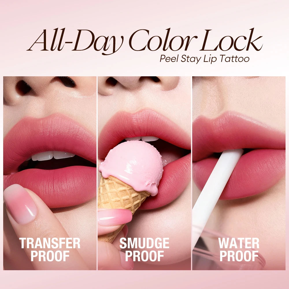 O.TWO.O Peel-Off Lip Stain | 48H Waterproof Color-Lock Lip Tint