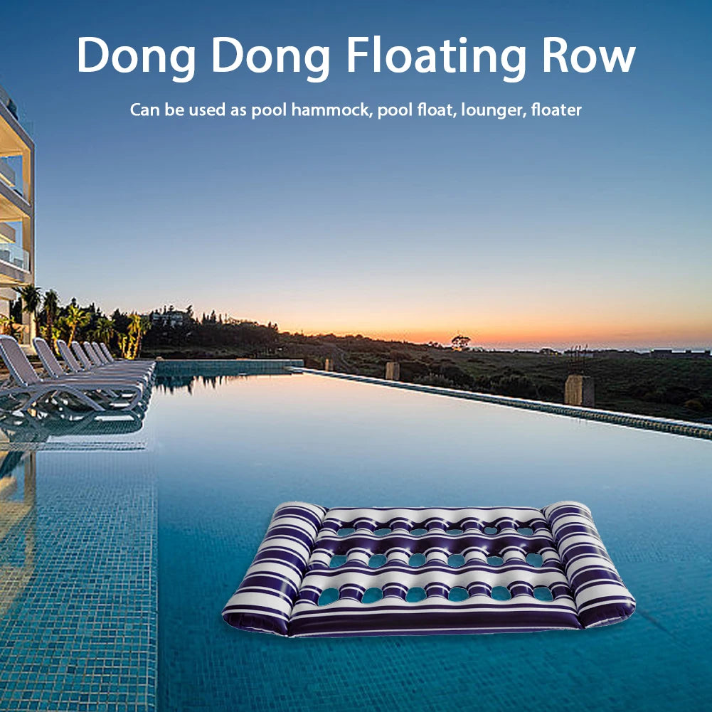 Inflatable Water Sleeping Bed PVC Floating Lounger Air Mattress Foldable Swimming Pool Air Mattress Outdoor Swimming Toys Oasis Select
