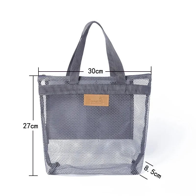 Travel Beach Bag Tote Bag with Mesh Pockets Outdoor Swimmer Toiletry Bag Organizer Packing Cube Carry on Bag for Vacation Oasis Select