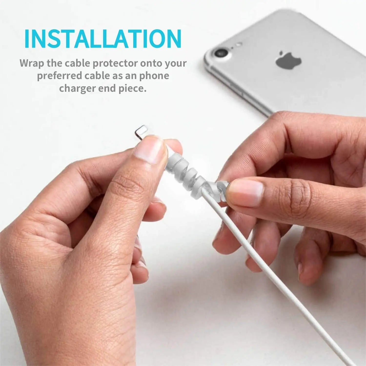 Charging Cable Protector For Phones Cable holder Ties cable winder Clip For Mouse USB Charger Cord management cable organizer Oasis Select