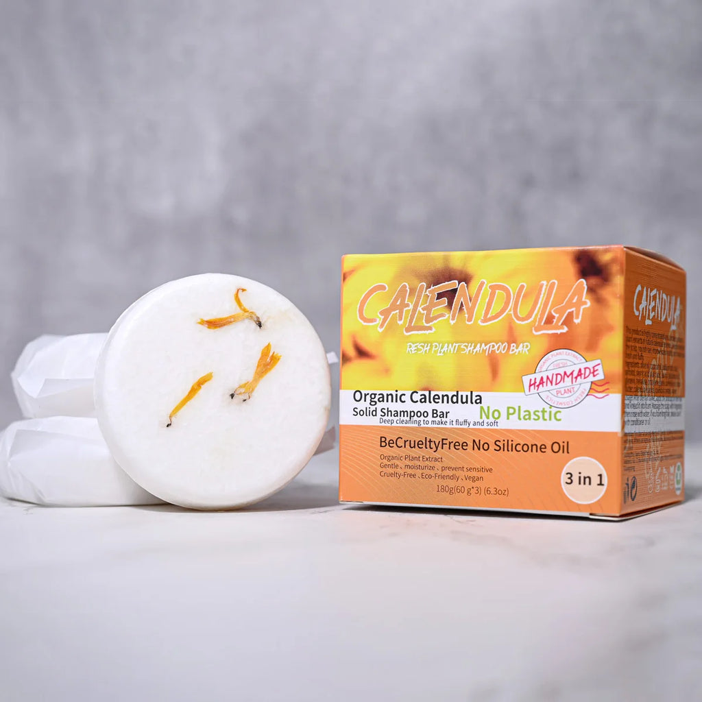 Calendula Essential Oil Soap Bar 3-Pack – Shampoo & Hand Soap