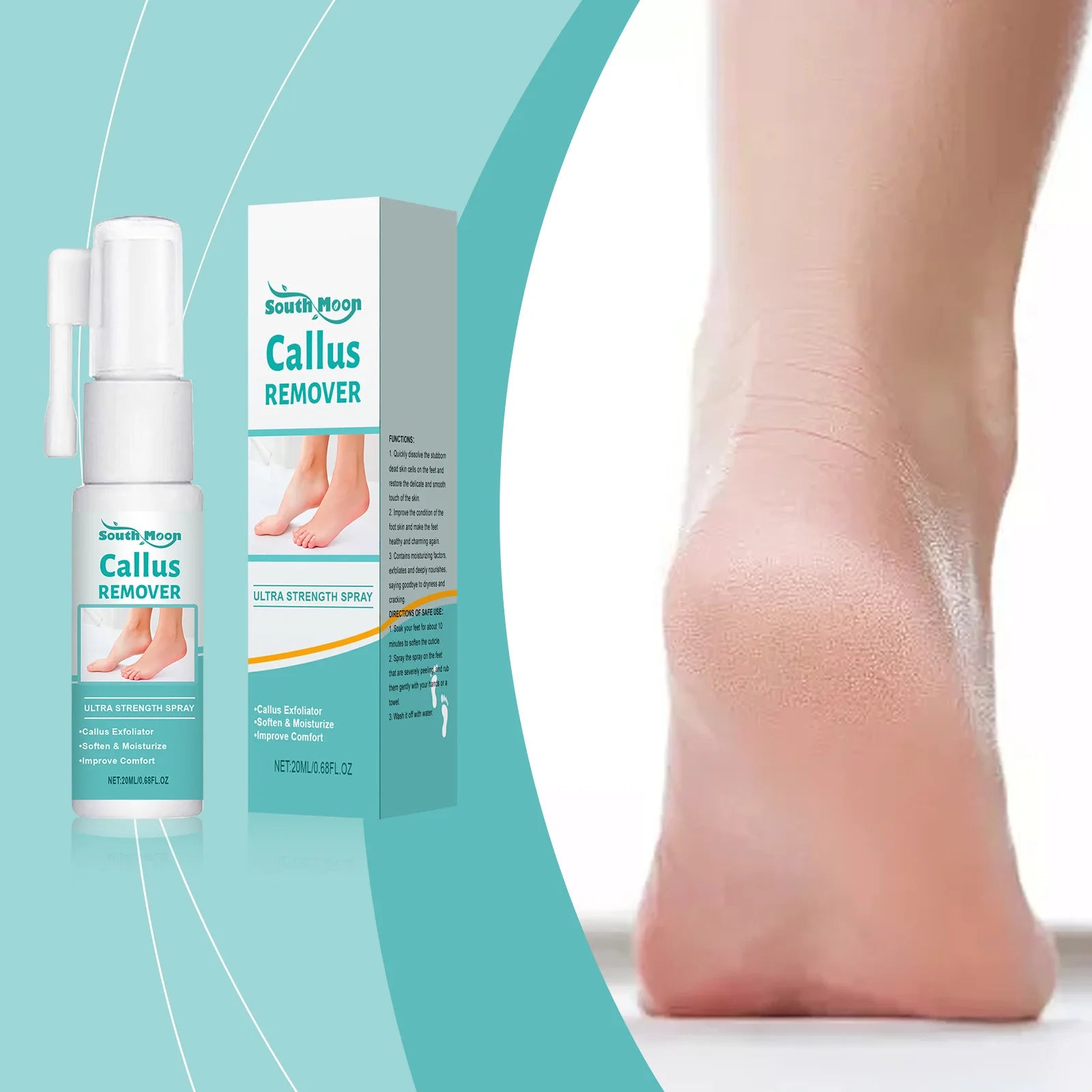 Foot Peeling Spray Exfoliating Calluses Remove Dead Skin Moisturizing Nourishing Reduce Dryness Anti Cracked Smoothing Feet Care Oasis Select
