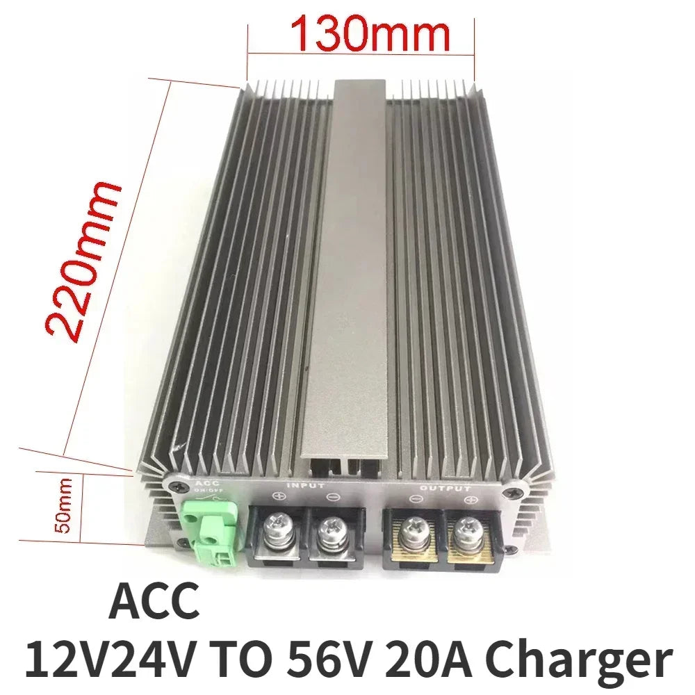 12V24V to 56V 15A 20A 30A lead-acid chargers DC DC boost automotive battery chargers for auxiliary batteries CE Oasis Select 12V24V-56V20ACharger 12V(24V) 56V