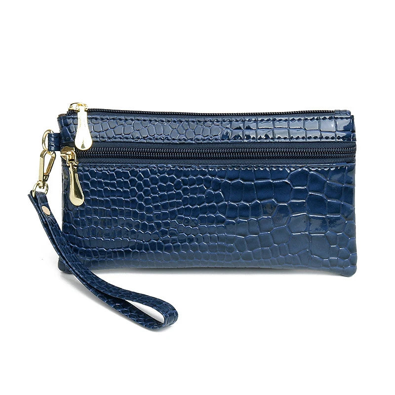 Women's PU Leather Coin Purse | Small Wrist Clutch Wallet Wrist Clutch Wallet Oasis Select Blue