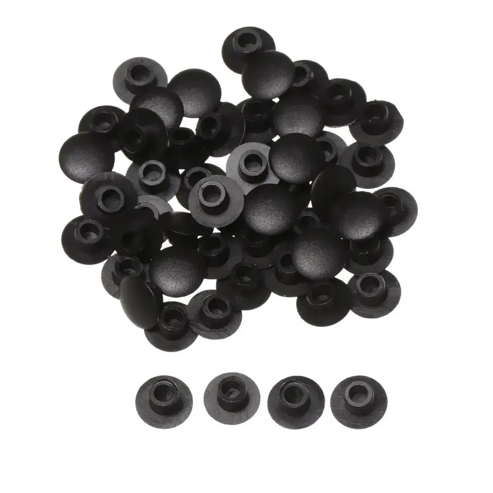 50Pcs Practical Exterior Hole Ornament Hardware Screw Decor Furniture Hole Covers Protective Cap Dust Plug Stopper Oasis Select 5mm-black