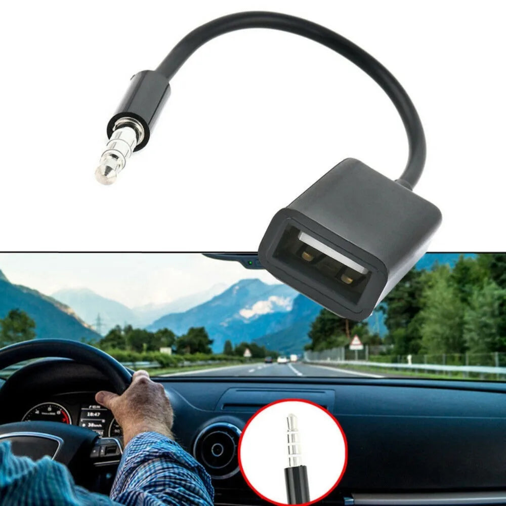 3.5mm Male Usb Female To 3.5mm Car Audio Cable AUX Audio OTG 3.5MM To USB Female Adapter Cable USB 2.0 Female Converter Cable Oasis Select