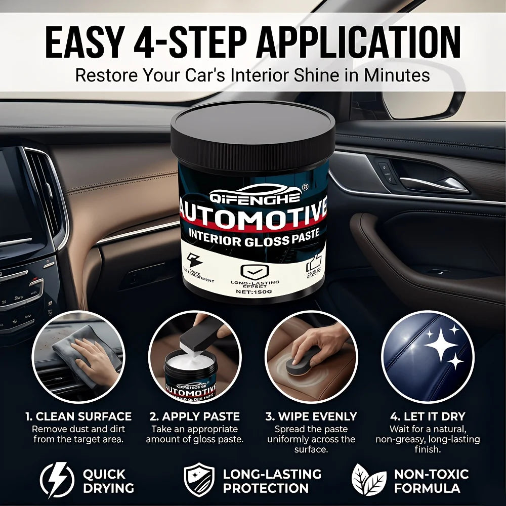 150g Car Plastic Restorer, Dashboard Polish & Tire Shine Paste Car Detailing Paste Oasis Select