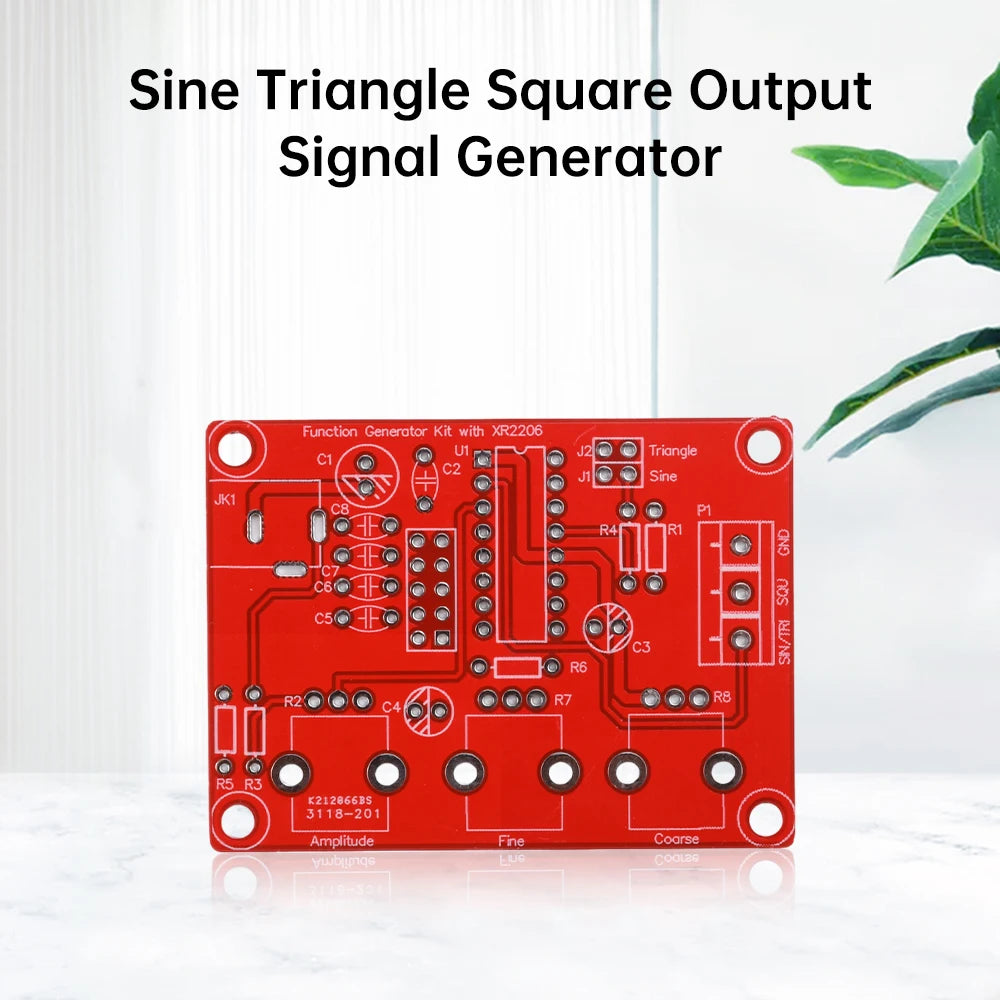 XR2206 High Precision Signal Generator DIY Kit Sine Triangle Square Waves 1Hz 1MHz Frequency Range Adjustable Frequency Oasis Select