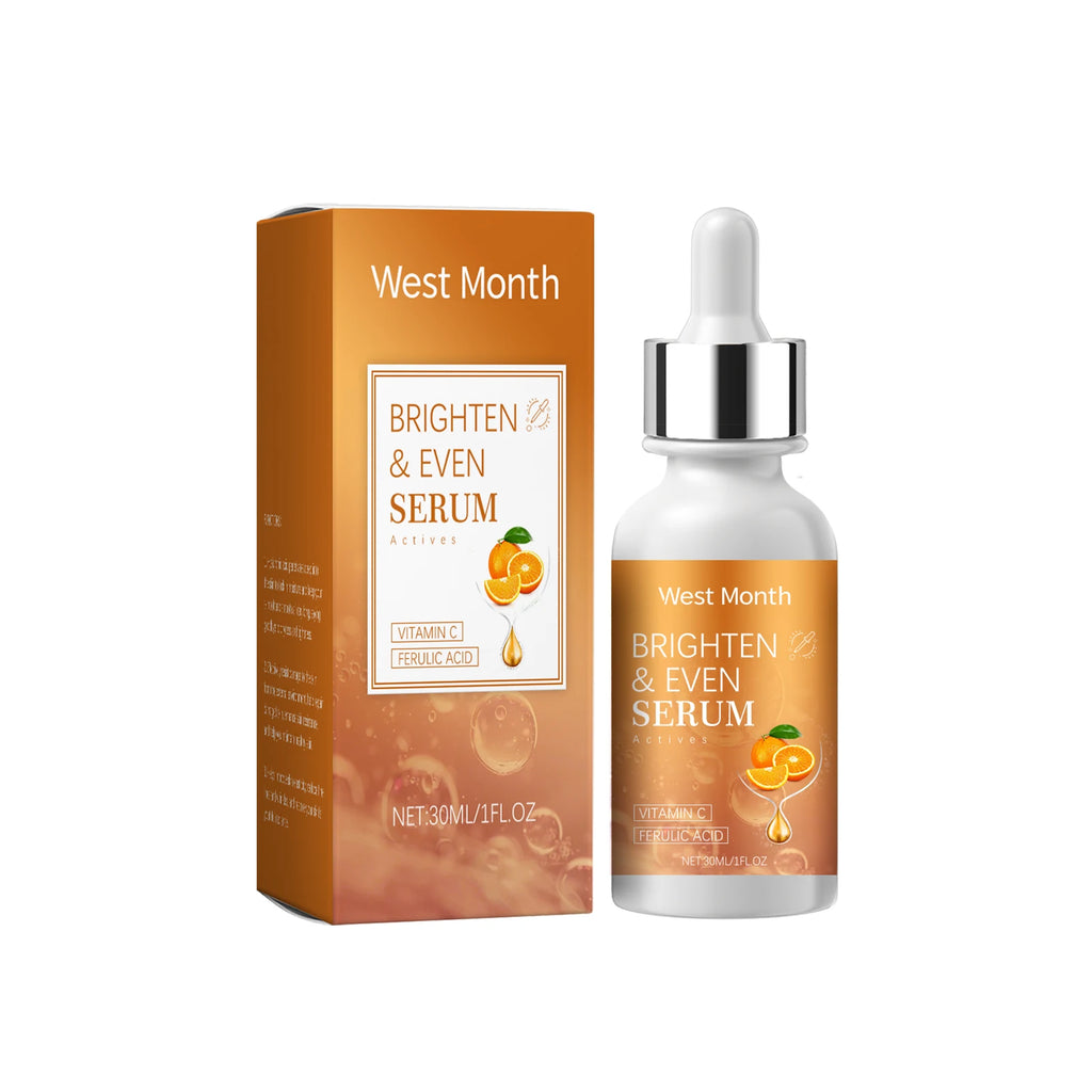 West Month Vitamin C Brightening Serum Reduce Melanin Brighten Even Skin Tone Deeply Moisturize Face Skin Care Beauty Makeup Oasis Select 30ml boxed