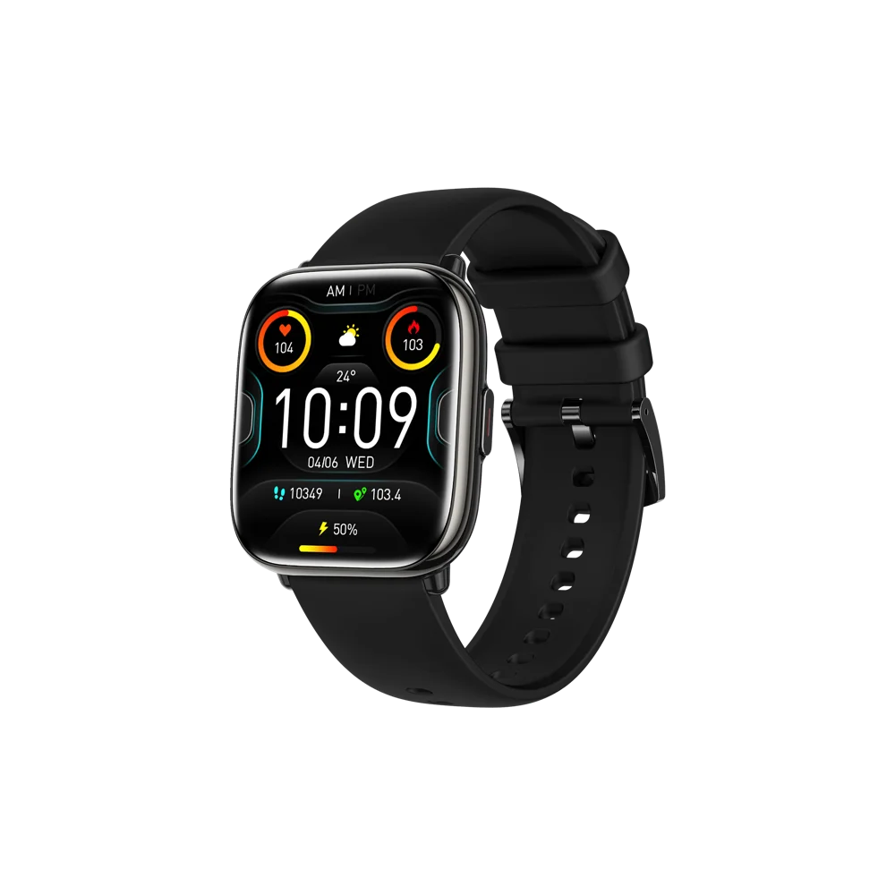 AMOLED Screen Smartwatch Women Blue Tooth Call Smart Watches Men Health Monitor Code Locks Heart Rate Sports DIY Dial Waterproof Oasis Select Black