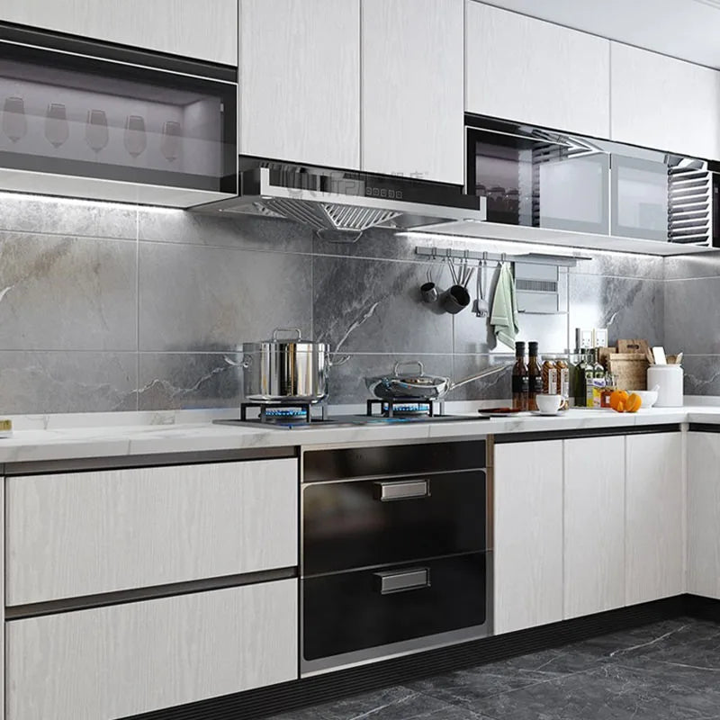 45cm White Wood Grain Wall Sticker Waterproof and Oil Resistant Kitchen Furniture Decoration Wall Table Cabinet Self-Adhesive Oasis Select
