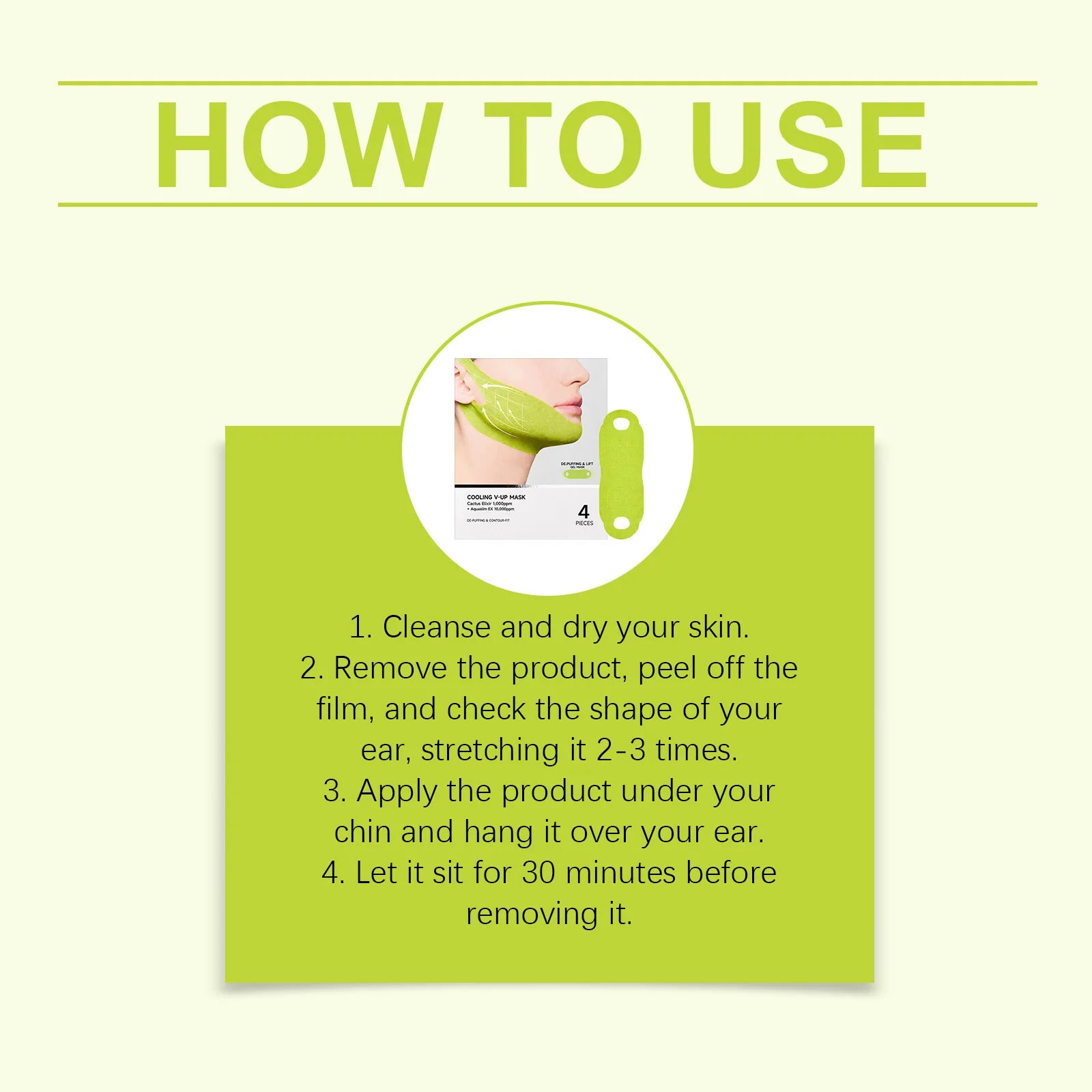 Centella Asiatica Face Lifting Mask Lift Facial Contour Tighten Skin Firm Cheek Enhance Firmness Easy Apply Face Shaping Bandage Oasis Select