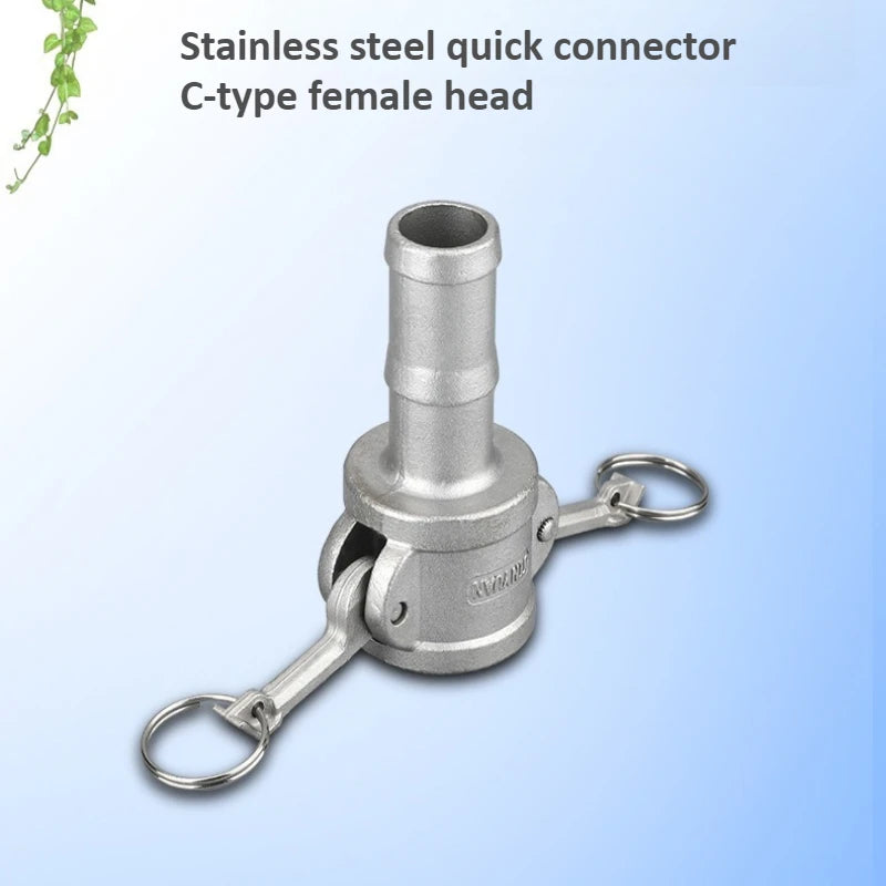 C-type Quick Connector 304 Stainless Steel DN15 20 25 32 40 50 Lever Type Leather Tube Quick Female End Soft Quick Plug Oasis Select