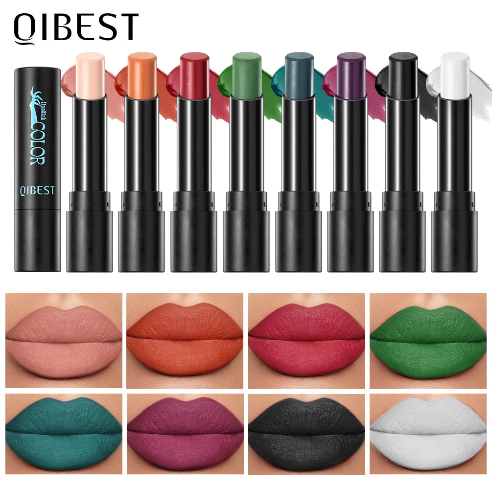 QIBEST Velvet Matte Lipstick – Long-Lasting Pigmented Lip Tint