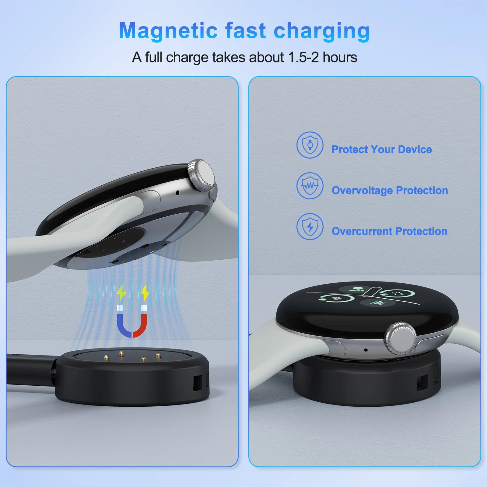 Fast Charging Dock for Google Pixel Watch 3, 3XL & 2 + Lanyard Smartwatch Charging Dock Oasis Select