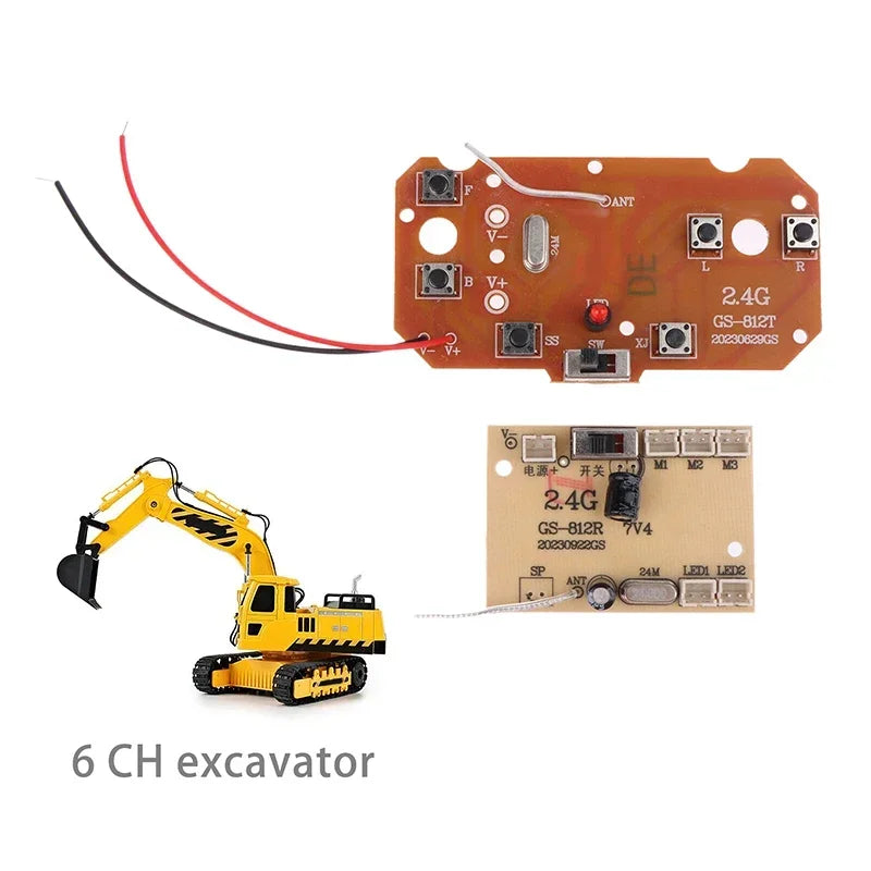 1 Set For RC Car Remote Control Toys Parts 6CH 2.4G Remote Control High Quality 27MHz Circuit PCB Transmitter Receiver Board Oasis Select