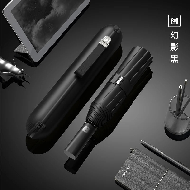 Full-automatic folding thickened umbrella large strong wind-resistant reinforced automatic umbrella Oasis Select 106cm Black