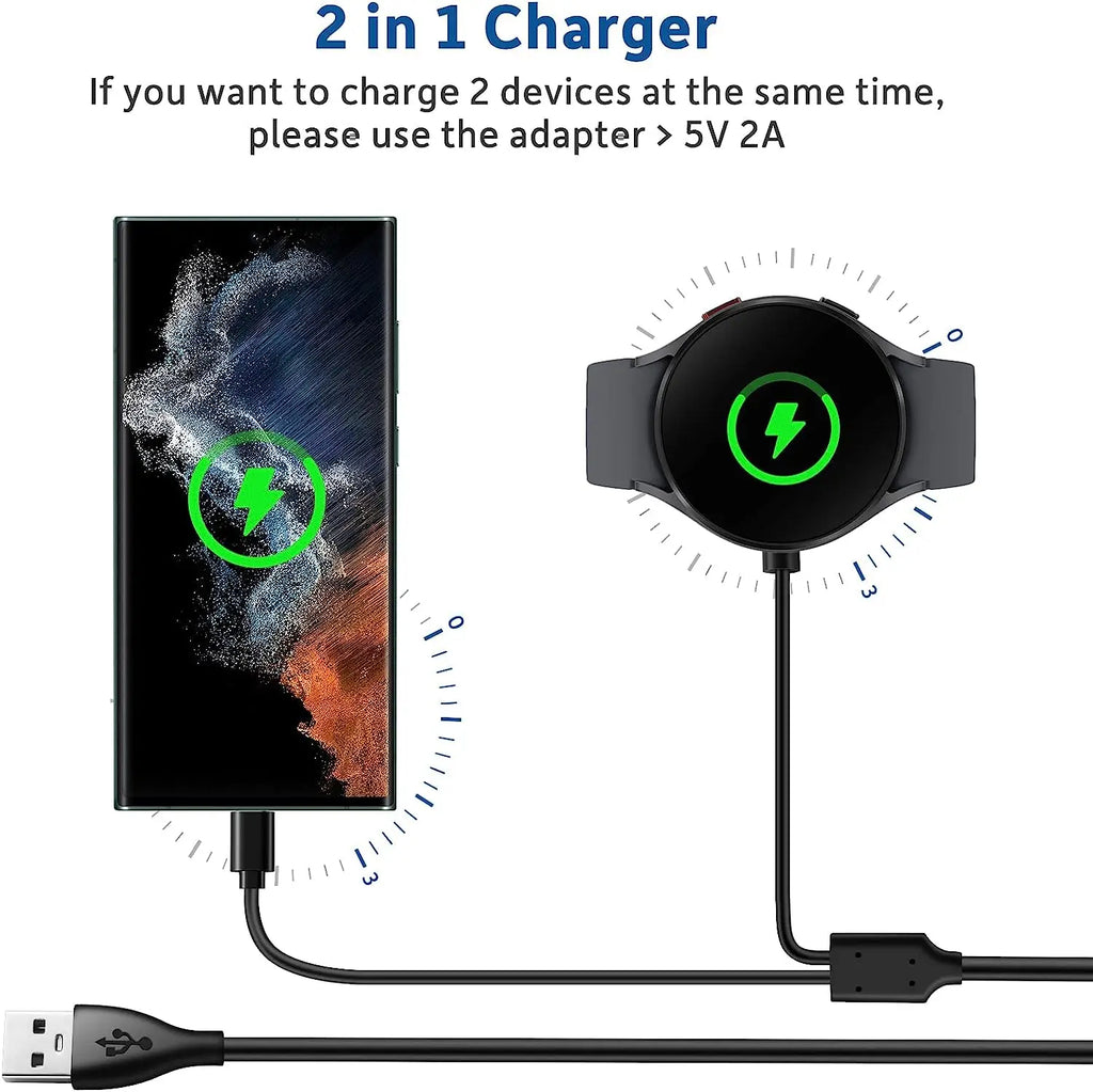 2-in-1 USB-C Charger for Samsung Galaxy Watch 8/7/6/5/4 Smartwatch Charger Cable Oasis Select