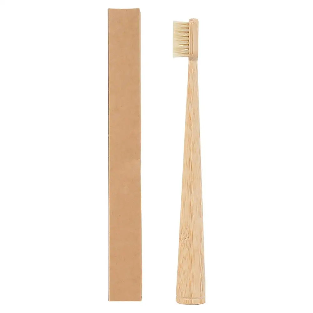 Natural Bamboo Toothbrush – Soft Boar Bristles, Plastic-Free Bamboo Toothbrush Oasis Select A
