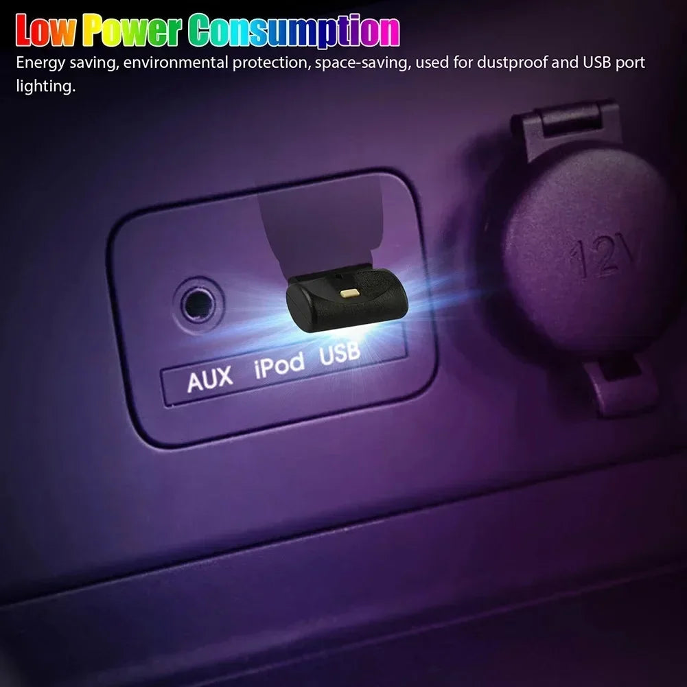 Mini USB LED Car Light Auto Interior Atmosphere Light Emergency Lighting Light rgb Auto Colorful Decorative Lamp Car Accessory Oasis Select