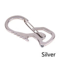 Bottle Opener Multifunctional Carabiner Multifunctional Hex Driver Outdoor Keychain Keychain Ring Stainless Steel Oasis Select Silver