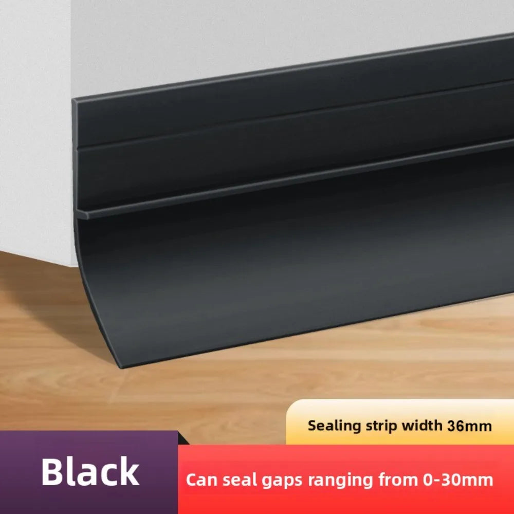 Noise Reduction Door Draft Stopper Self-adhesive Insect Prevention Weather Stripping Thickened 100cm Sound Barrier Bedroom Oasis Select 36mm-Black