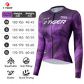 X-TIGER New Women Cycling Jersey Long Sleeve Breathable Quick-drying Purple Slim Fitting Cycling Clothing Pro Bicycle Racewear Oasis Select Purple Asia-M
