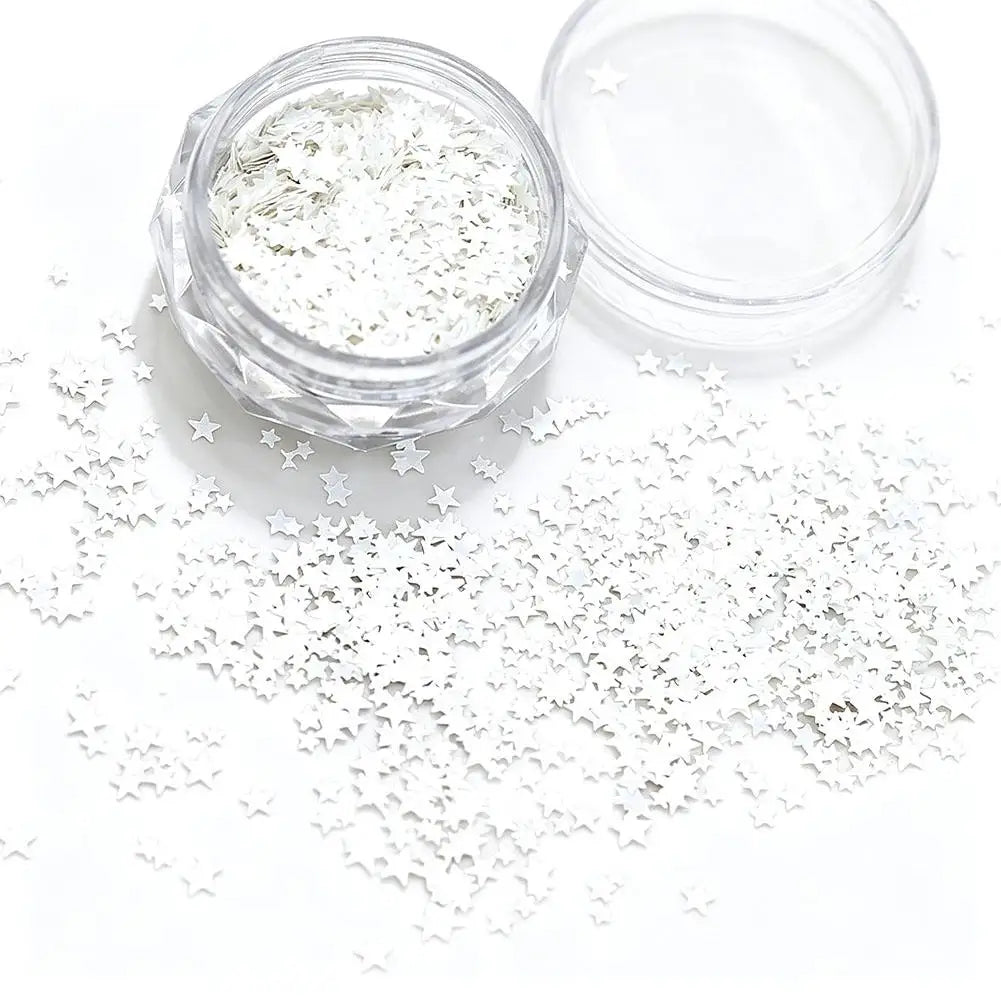 Silver Star Nail Glitter Sequins – Sparkling Flakes for Nail Art Nail Art Glitter Oasis Select C