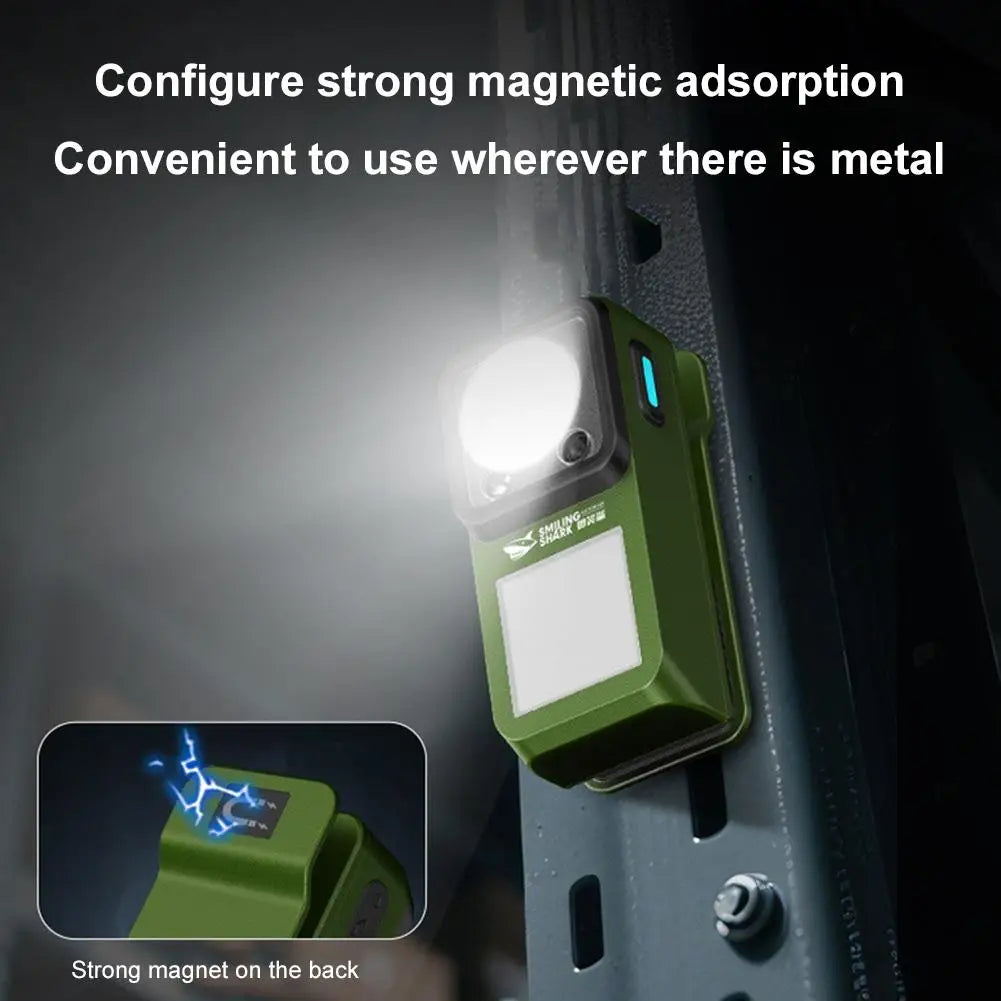 LED Magnetic Clip-On Flashlight | 6 Modes Rechargeable Light