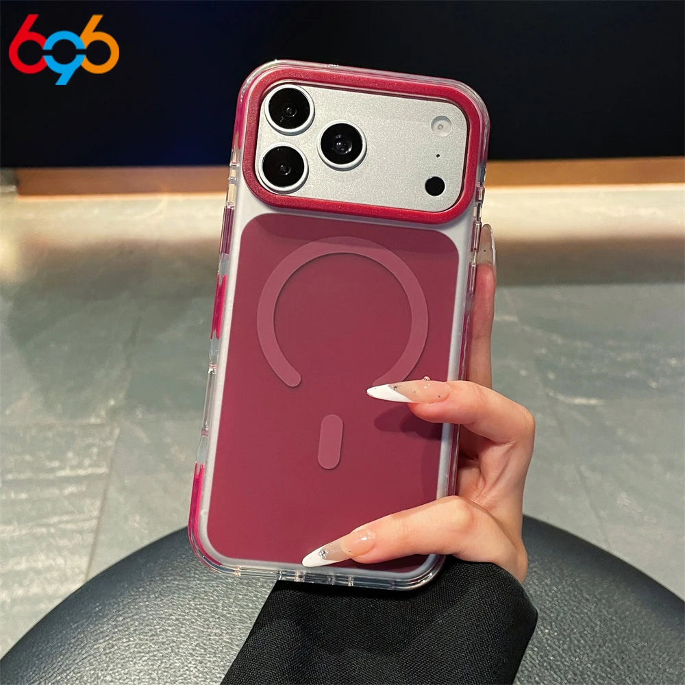 Matte Translucent Case For IPhone 17/16 Pro Max 15 Promax 14/13/17Pro For Magnetic Wireless Charge Cover Man Women Phones Shell Oasis Select WR iPhone17 Pro Max