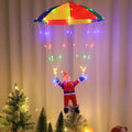 LED Light Christmas Skydiving Old Man Courtyard Gate Christmas Decorative Light Parachute Old Man Light String Oasis Select Multicolor-Battery