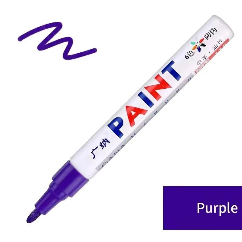 1pcs Permanent Waterproof Paint Marker Pen Car Tyre Rubber Tread Graffiti Artist Paintbrush School Office Supply Stationery Oasis Select Purple
