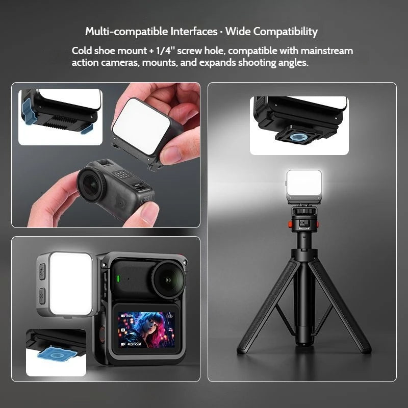 Magnetic Mini LED Fill Light for DJI Osmo – IPX4 Waterproof