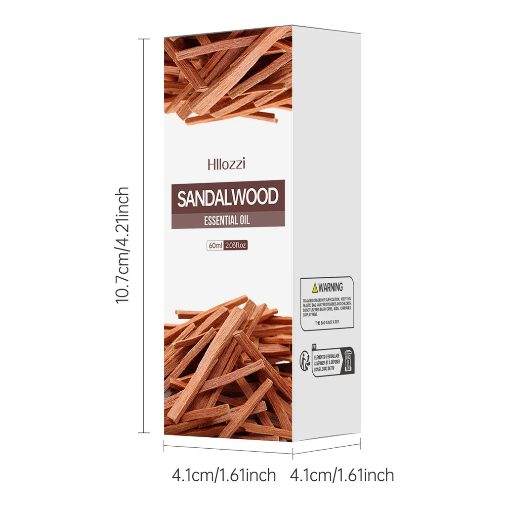 60ml Pure Aromatherapy Essential Oils – Agarwood, Cedarwood