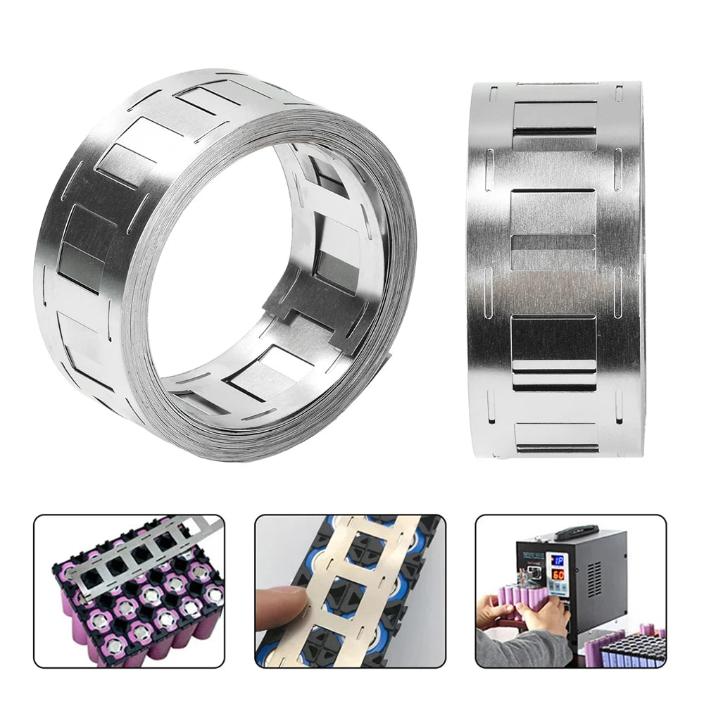 5M 2P Nickel Strip 0.15x27mm Nickel Plating Strip For Spot Welder 18650/21700 Lithium Battery Connector Welding Oasis Select