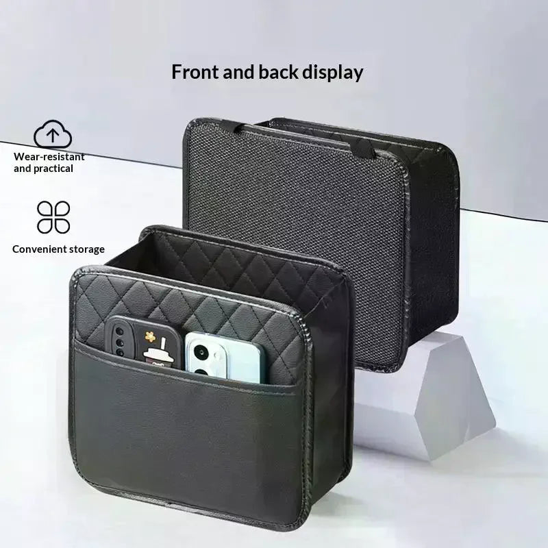 Car Multifunctional Storage Box Folding Leather Storage Bag For Car Seat Back Storage Bag Storage Bag Oasis Select