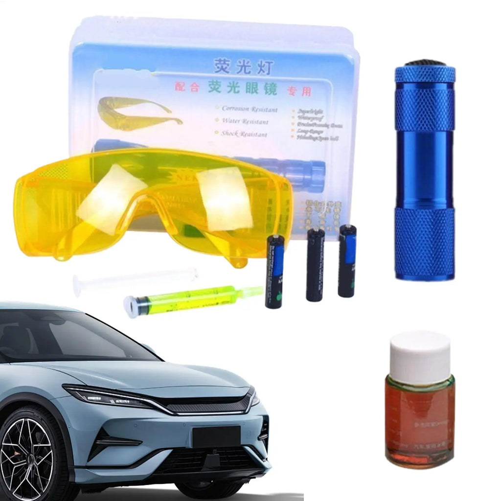 Car AC Leak Detector Kit Refrigerant Leak Test Detection Tool Kit Leakage Tester Light Professional Versatile Car repair Tool Oasis Select