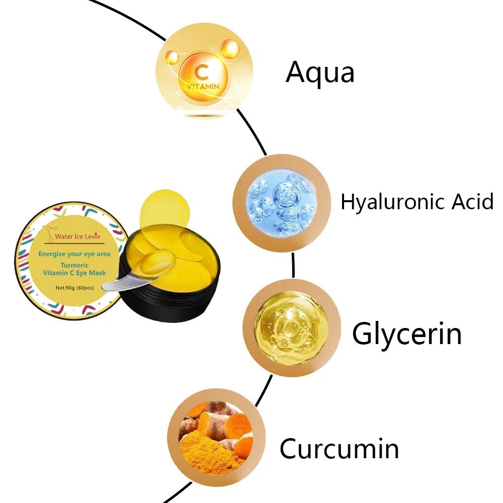 Turmeric & Vitamin C Eye Masks – Dark Circles & Anti-Wrinkle Eye Treatment Mask Oasis Select