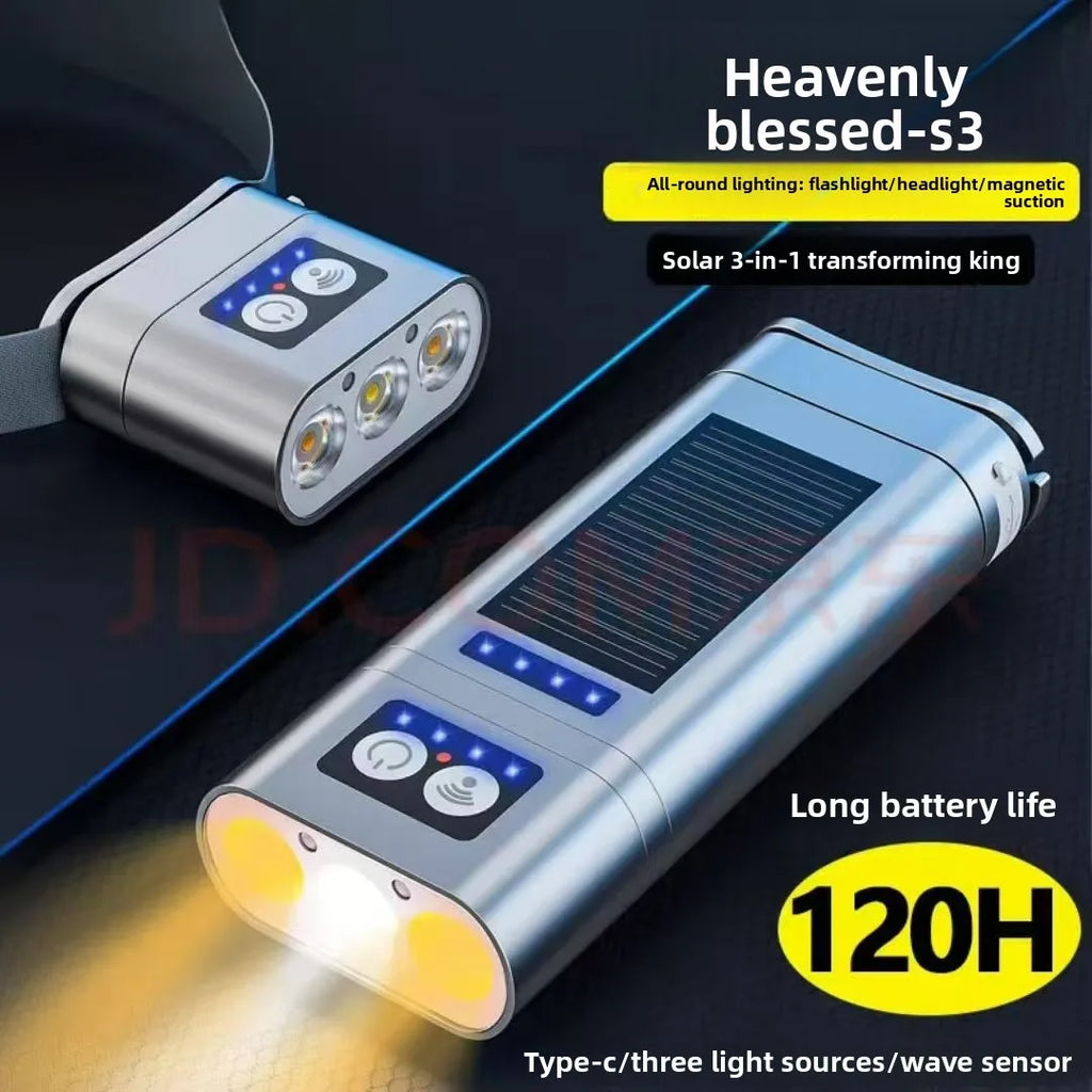 SHINEKNOT LED Flashlight Headlight Combo with Power Bank