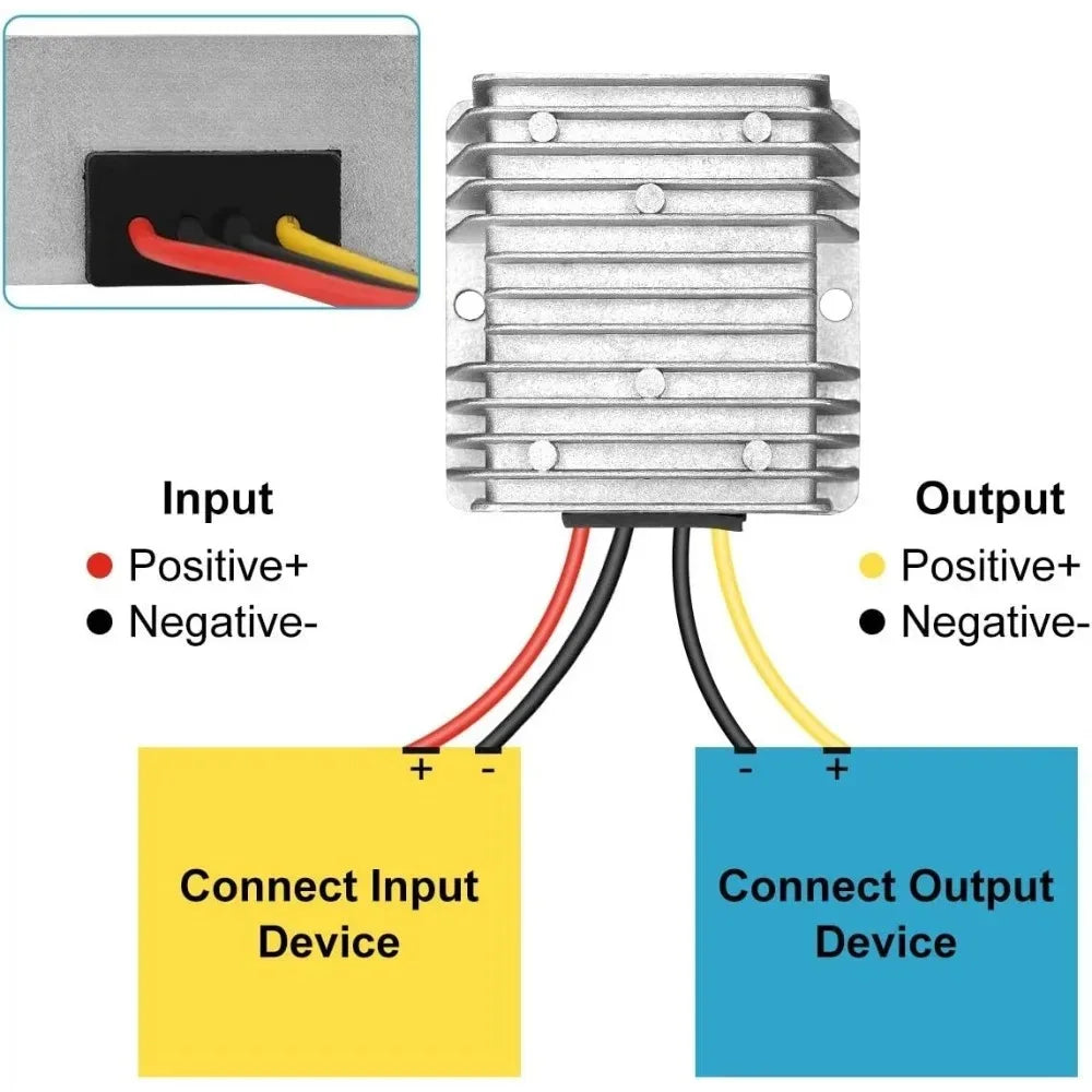 DC to DC Voltage Regulator Buck Converter 12V 24V Step-Down to 5V 20A 100W Power Supply Converter Waterproof Module Transformer Oasis Select