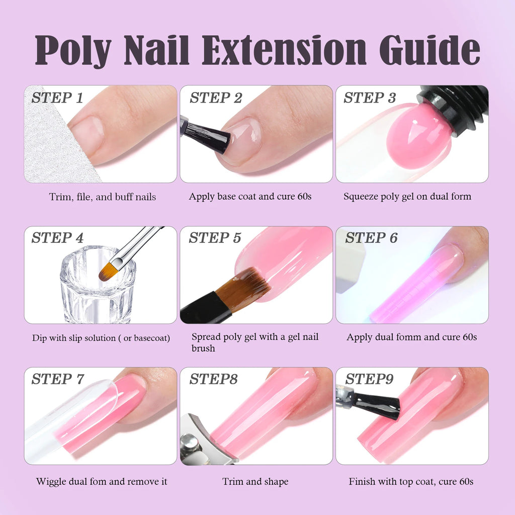 30ml Poly Nail Extension Gel UV/LED Builder – Solid Color Nail Builder Gel Oasis Select