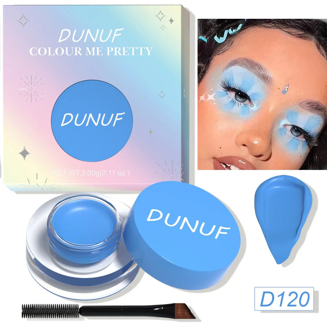 DUNUF Cream Eyeshadow & Eyeliner Gel – 12 Matte Shades