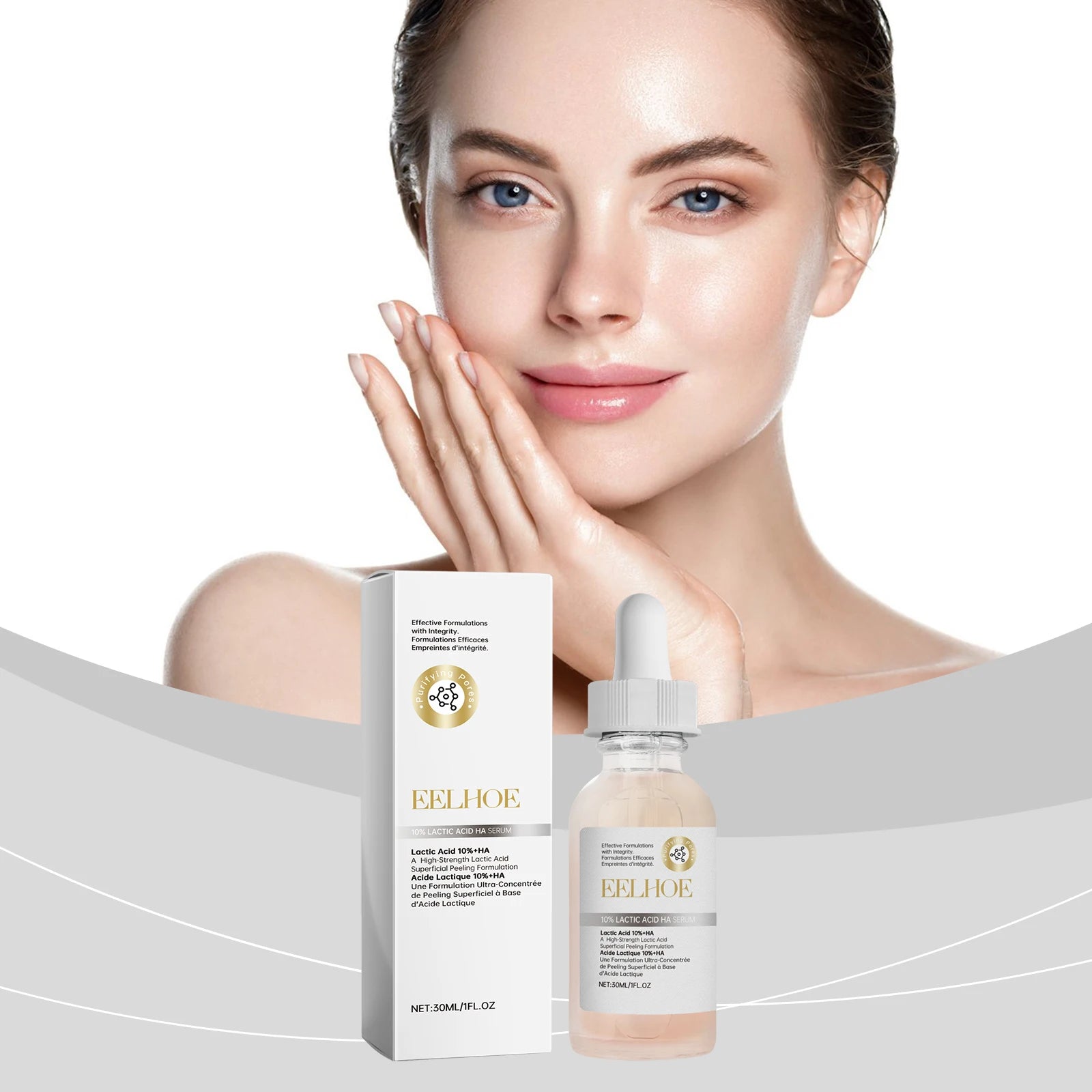 EELHOE Hyaluronic Acid & Lactic Acid Face Serum 30ml Face Serum Oasis Select
