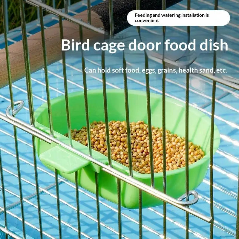 Parrot Bird Feeder & Drinker Hanging Bowl | Food Dispenser