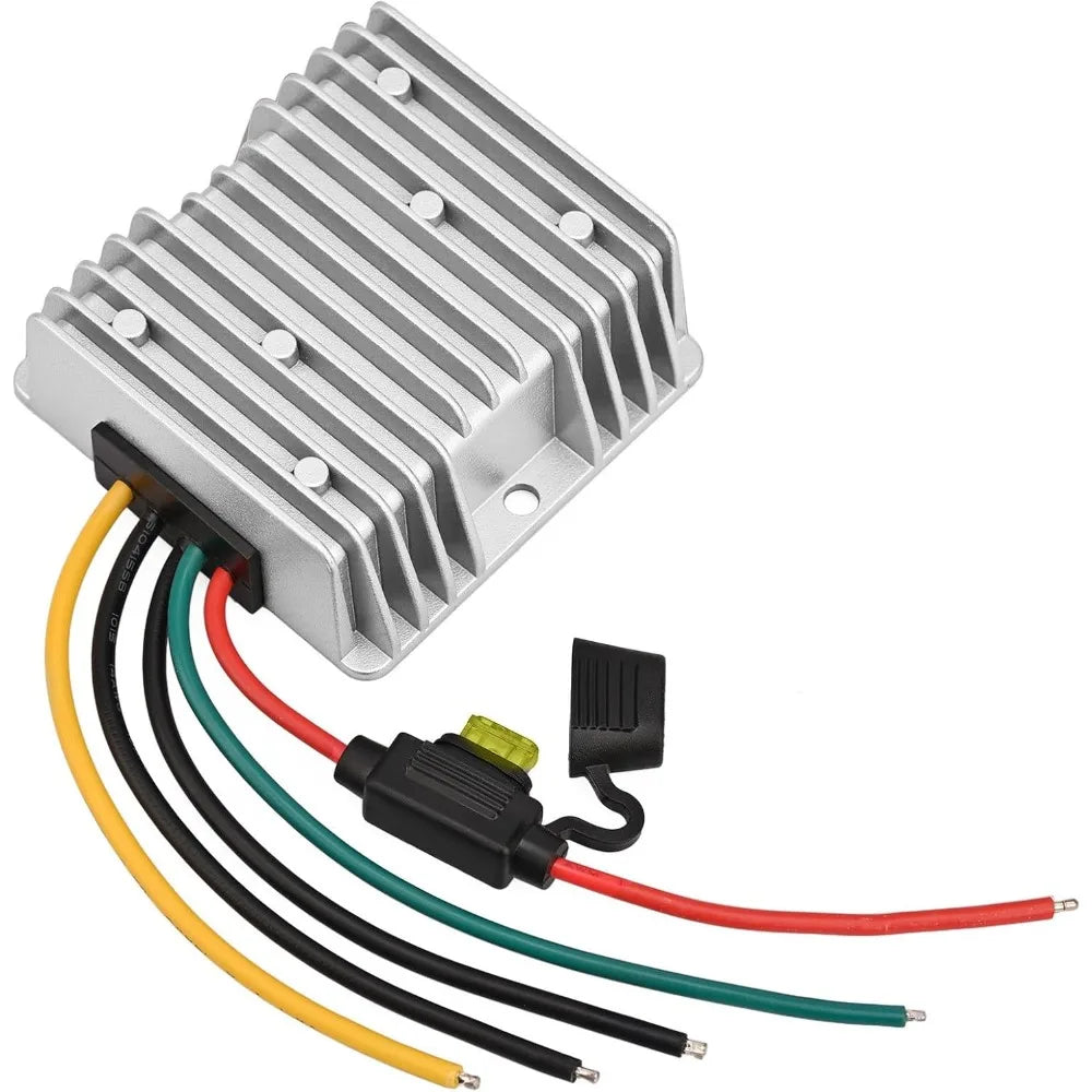 24V 36V 48V Step Down to 12V 20A 360W Buck Converter Golf Cart Volt Voltage Reducer Regulator Waterproof Transformer with Fuse Oasis Select
