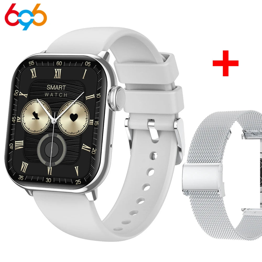 Lady 1.85" Screen Smartwatch Men Women BT Call Smart Watch 100+ Sports Modes Heart Rate Sleep Health Watches Local Music Weather Oasis Select SVGRS A SVM