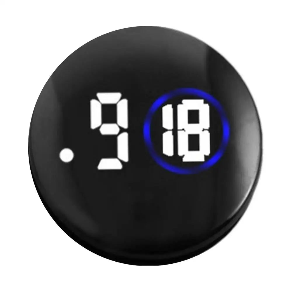 Mini Car Clock Quartz Motorcycle Clock Stick On Car Dashboard Luminous Quartz Clock Car Vent Multifunctional Analog Clock Watch Oasis Select Black