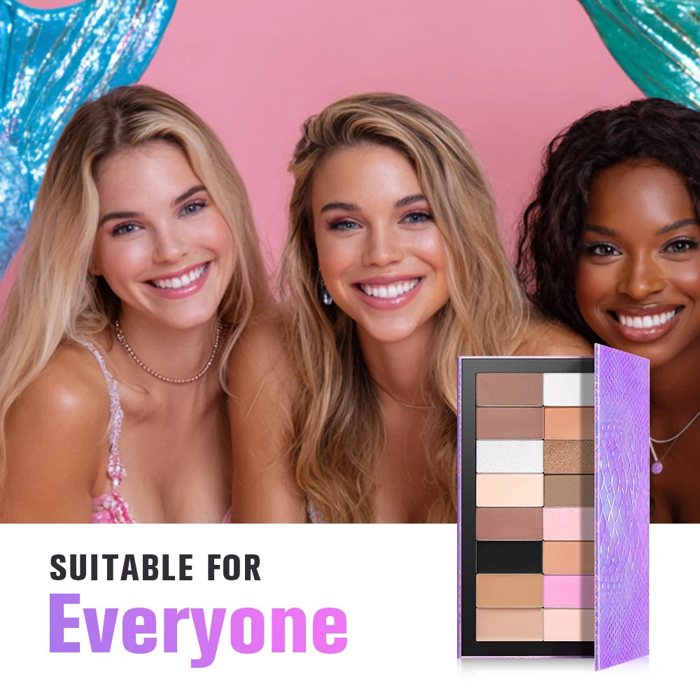Lakerain Magnetic Mermaid Makeup Palette Long Lasting Waterproof Eyeshadow Palette Refills Multi-purpose DIY Beauty Makeup Gifts Oasis Select