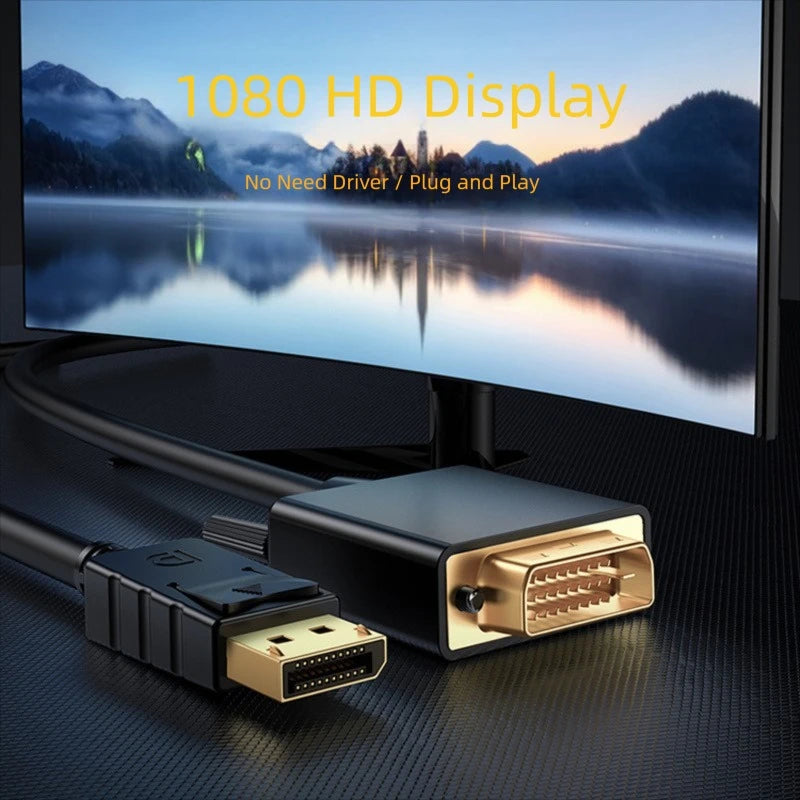 DisplayPort DP to DVI Adapter Connecto Cable Conversion Line 1.8M FHD 1920*1080P For Desktop Laptop PC TV Monitor Projector Oasis Select